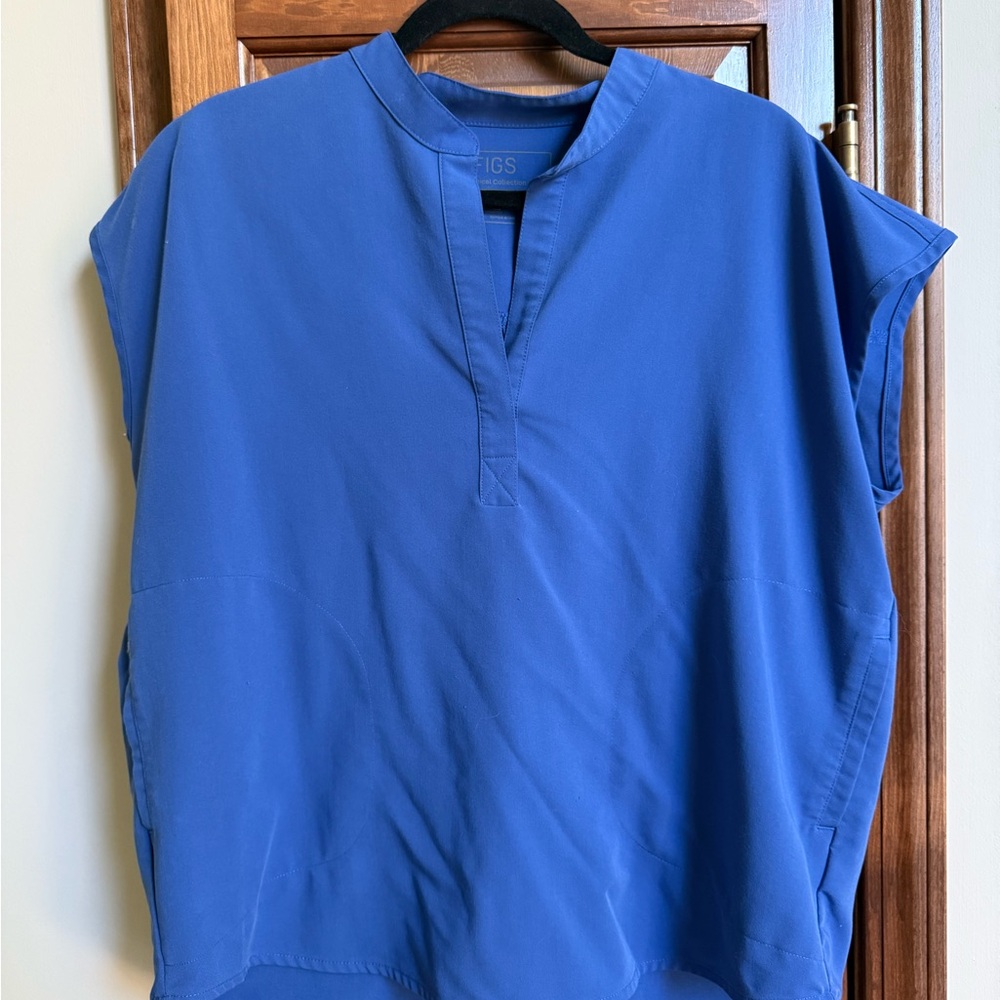 Denim Blue FIGS Scrub Top
